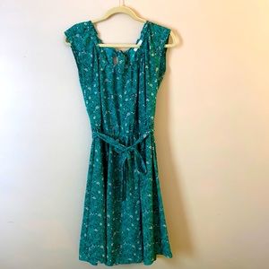 Green floral dress
